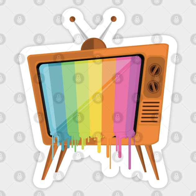 Rainbow TV Sticker by adamzworld